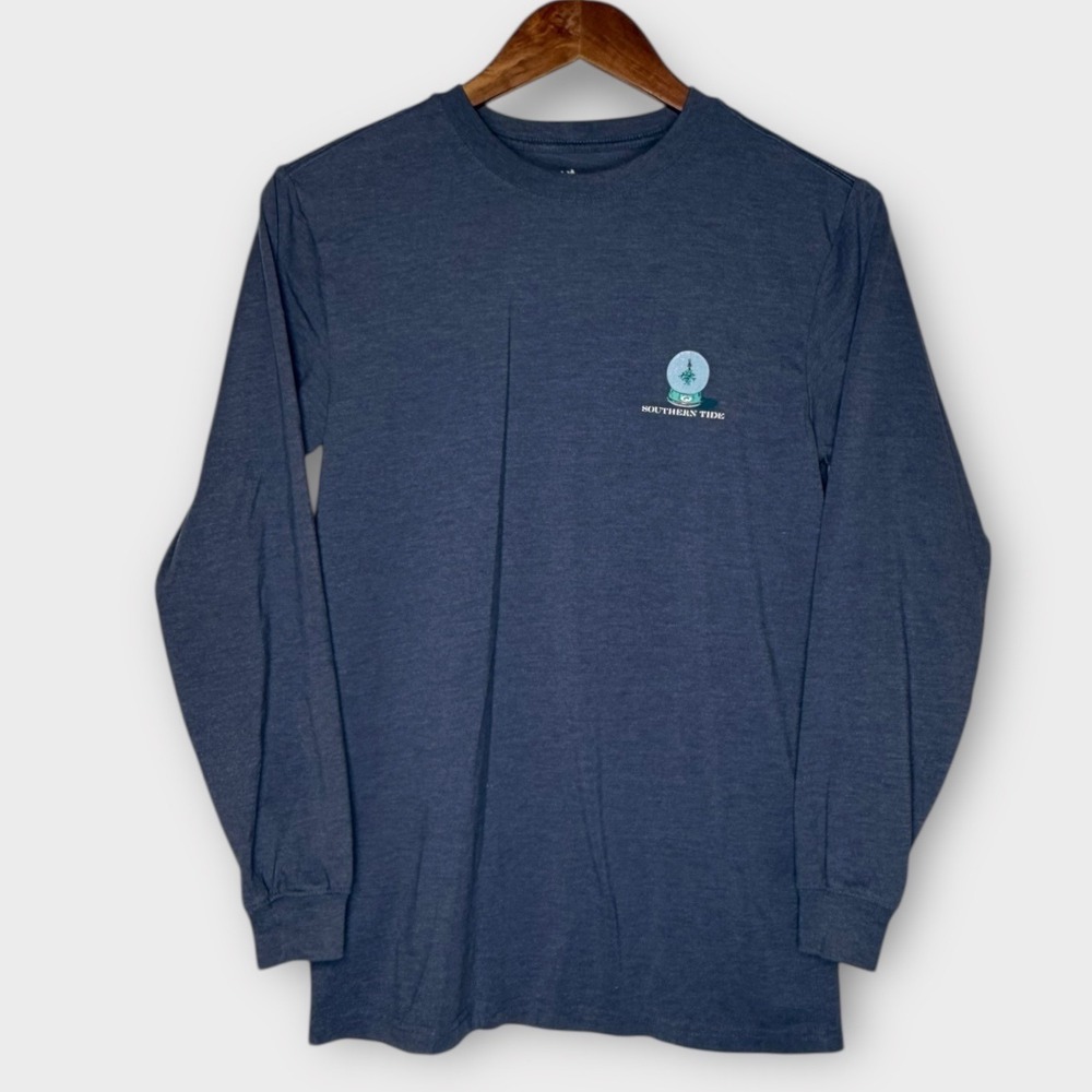 Southern‎ Tide Catching Snow & Mistletoe Long Sleeve T-Shirt Winter Christmas XS